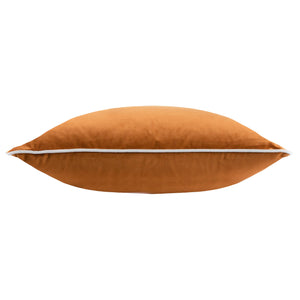 Meridian Velvet Cushion Ginger/Ecru