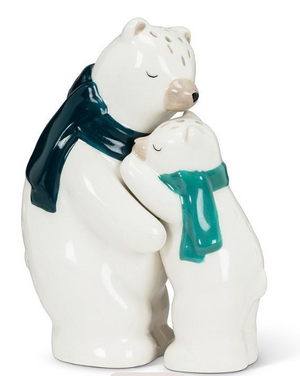 Hugging Polar Bear Salt & Pepper Shaker Set of 2