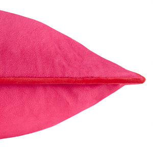 Meridian Velvet Cushion Pink/Red