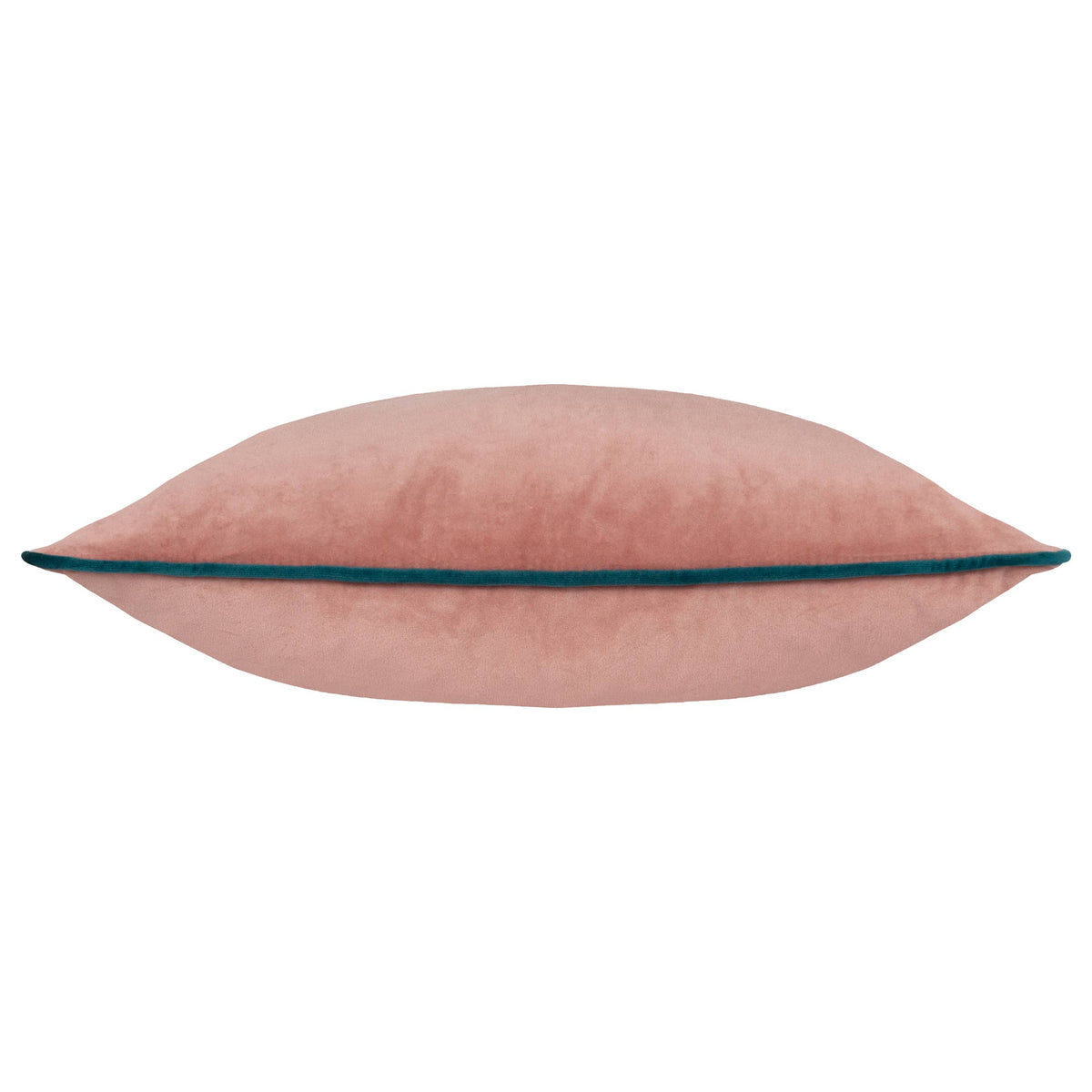 Meridian Velvet Cushion Blush/Teal
