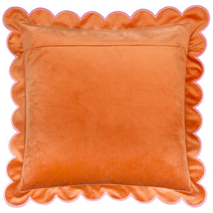Ravioli Velvet Cushion Orange/Pink