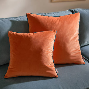 Meridian Velvet Cushion Tiger/Teal