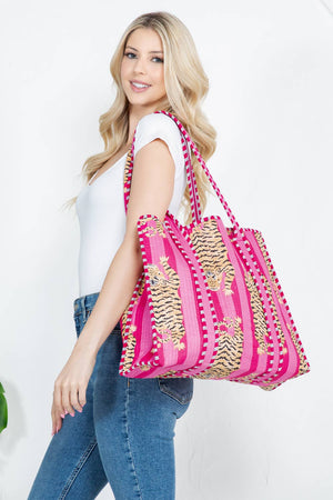 Pink Tigers Reversible Tote Bag