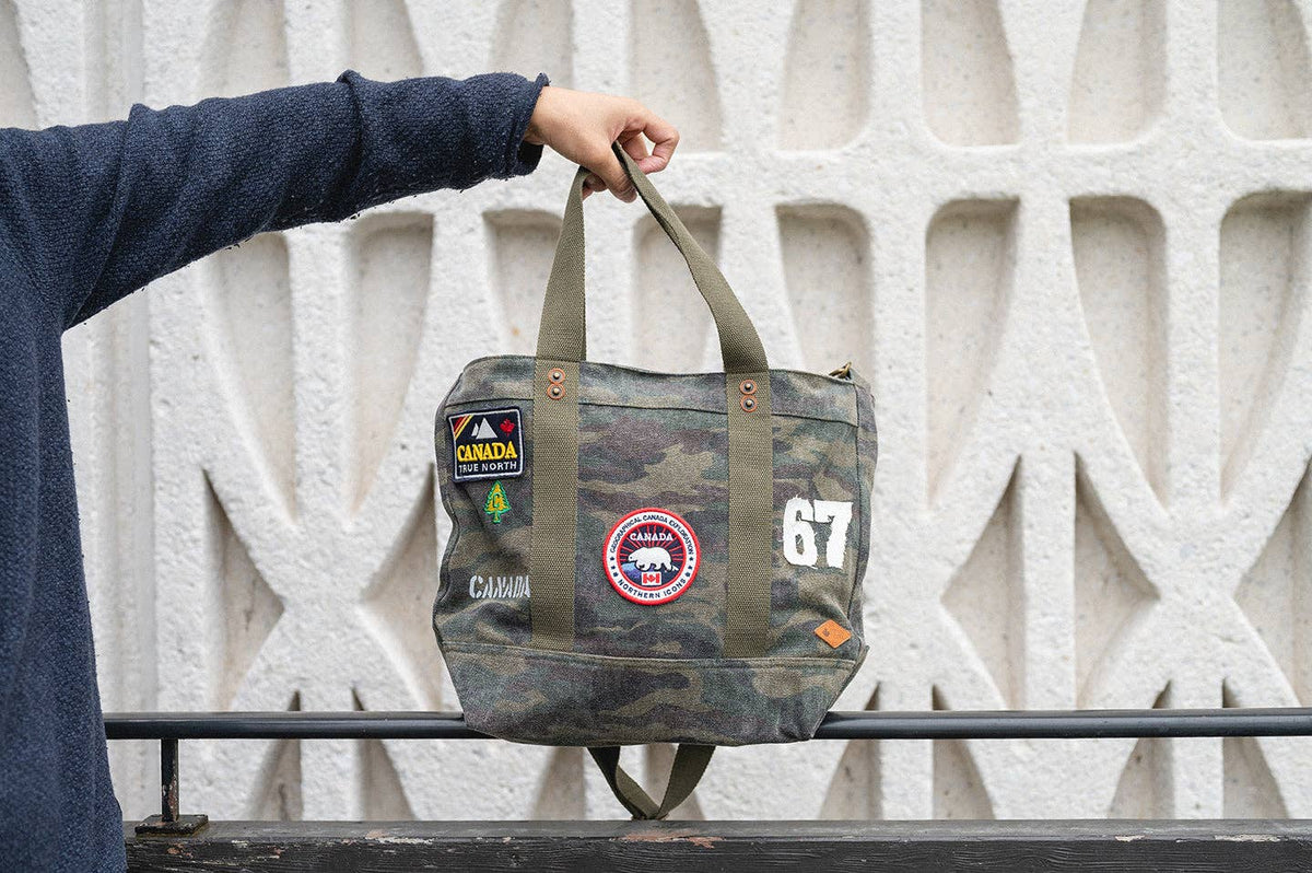 CANADA CAMOUFLAGE CANVAS TOTE BAG