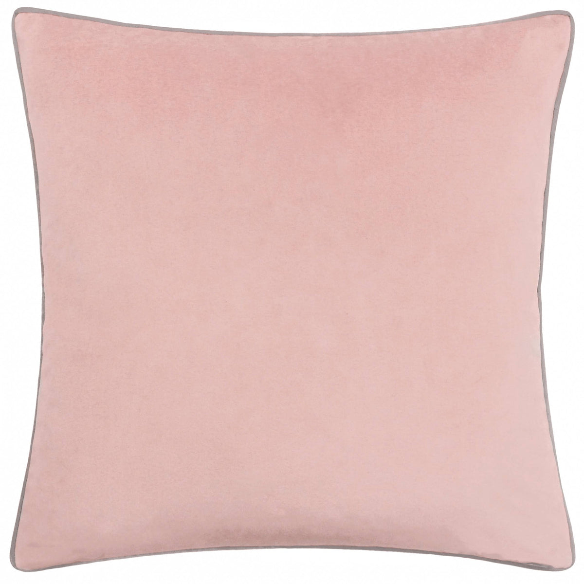 Meridian Velvet Cushion Blush/Grey