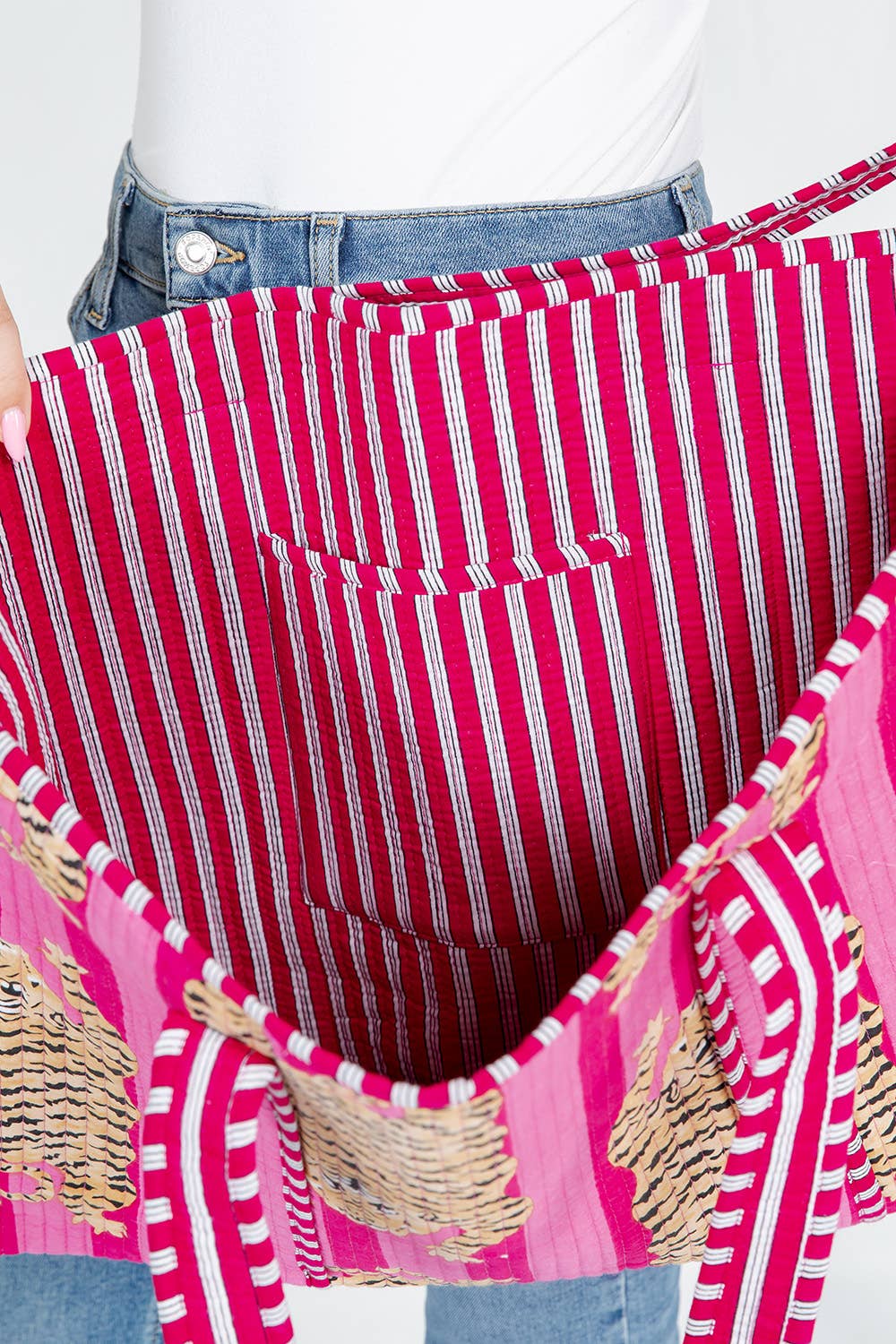 Pink Tigers Reversible Tote Bag