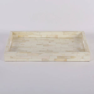 Ivory Bone White Decorative Tray