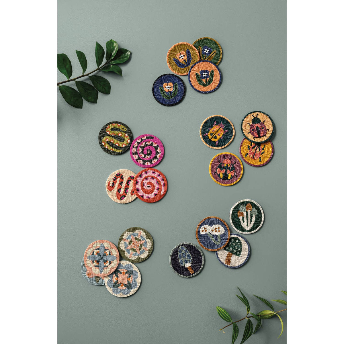 Snake Beaded Coasters Set of 4