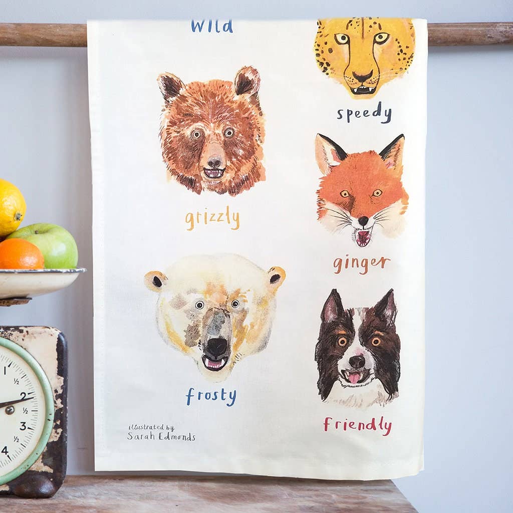 Growlers Animal Cotton Tea Towel