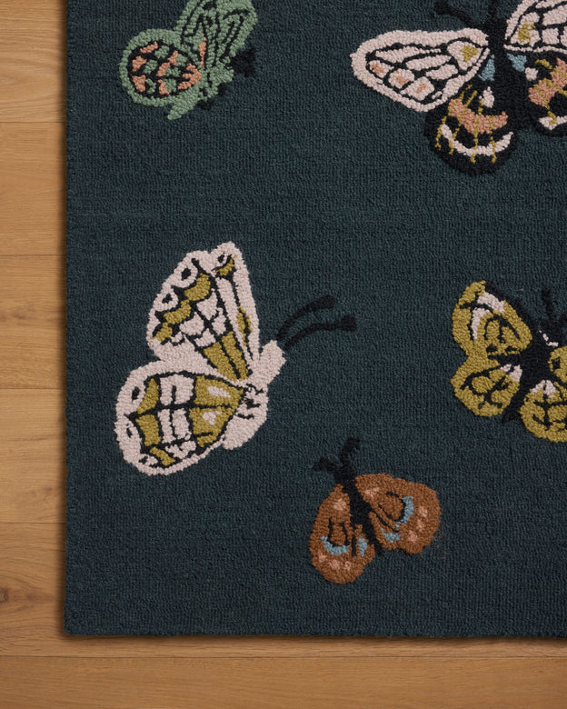 Highgrove Butterfly Rug (in Teal or Cream)