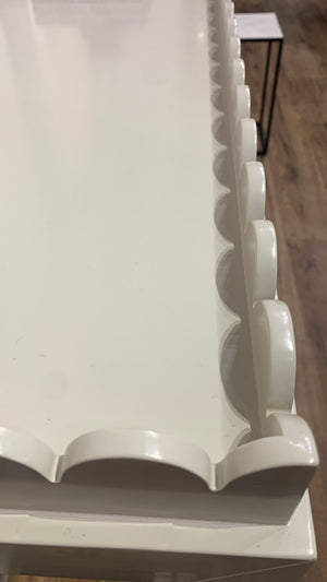Scalloped Edge Console Table