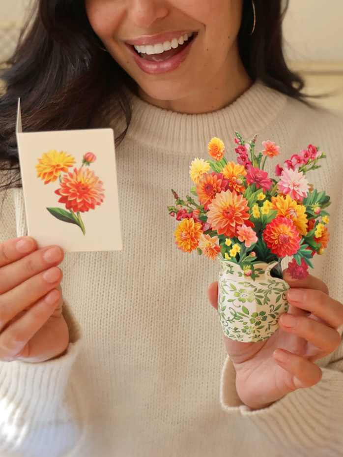 Mini Dahlia Sunrise Pop-Up Bouquet