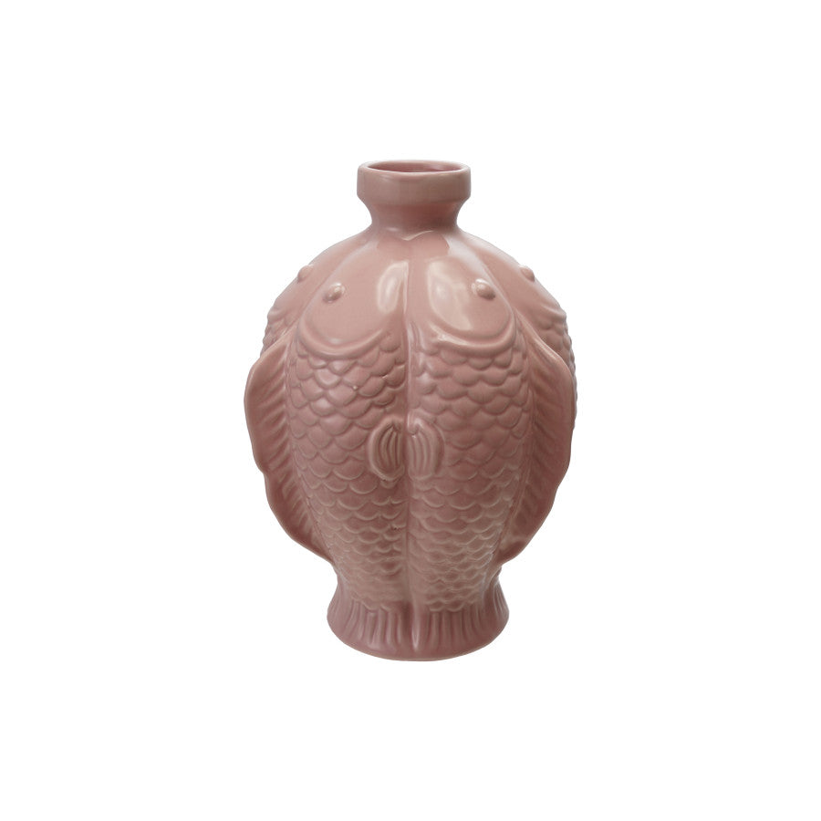 Large Stoneware Fish Vase