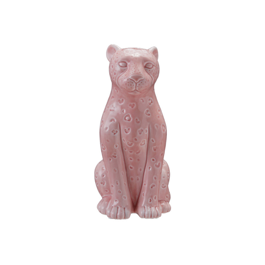 Stoneware Leopard Lamp