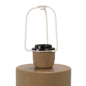 Beige Enamel Lamp