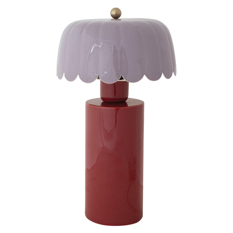 Pink Enamel Lamp