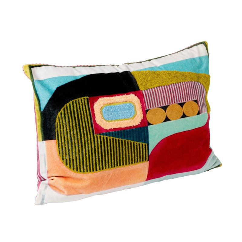 Embroidered Lumbar Pillow
