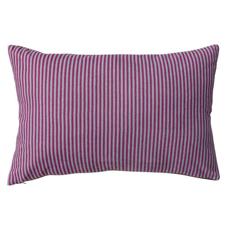 Embroidered Lumbar Pillow