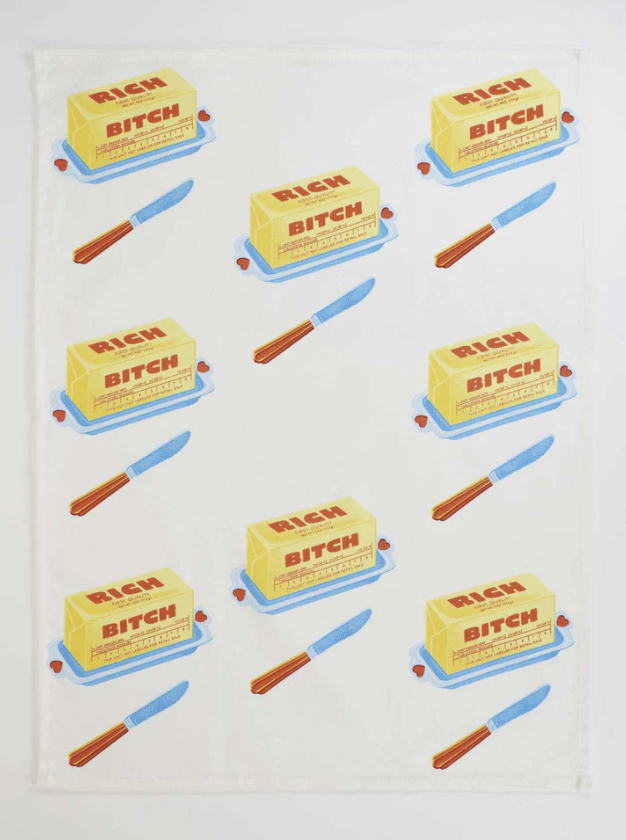 Rich Bitch Butter Tea Towel