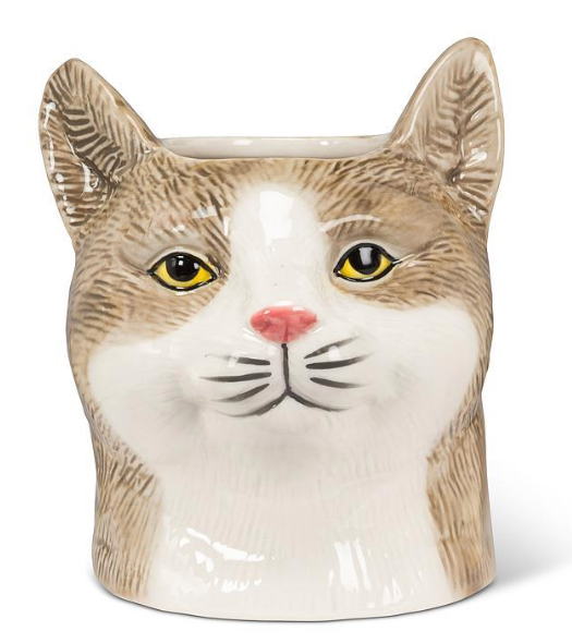 Cat Head Vases- Various Colors