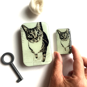 Cat Tin, Knitting Notions Tin
