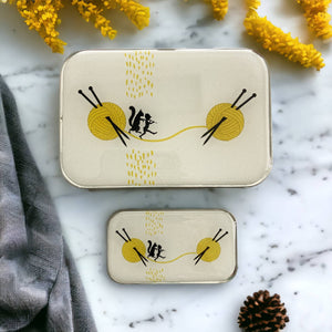 Yarn Ball stitch marker tin