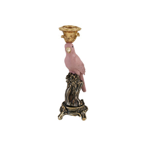 Pink Parrot Taper Candle Holder (2 Sizes)