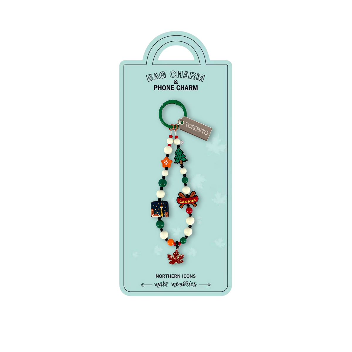 Toronto Beaded Bag Charm/Keychain